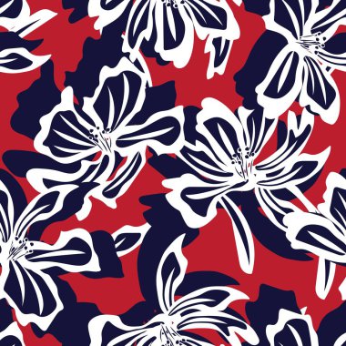 Moda tekstil, grafik, arka plan ve el sanatları için çiçek desensiz arkaplan