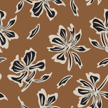 Moda tekstil, grafik, arka plan ve el sanatları için çiçek desensiz arkaplan