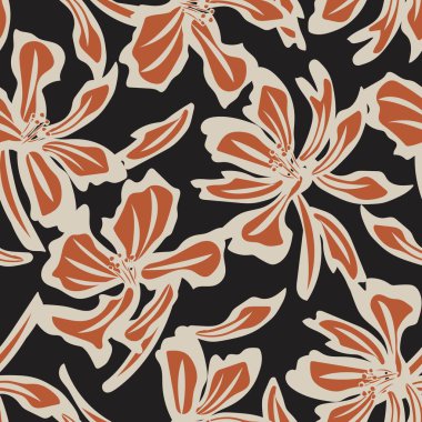 Moda tekstil, grafik, arka plan ve el sanatları için çiçek desensiz arkaplan