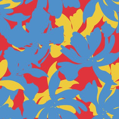 Çiçek fırçası darbeleri moda baskıları, grafikler, arka planlar ve el sanatları için pürüzsüz desen