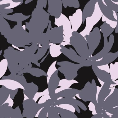 Çiçek fırçası darbeleri moda baskıları, grafikler, arka planlar ve el sanatları için pürüzsüz desen