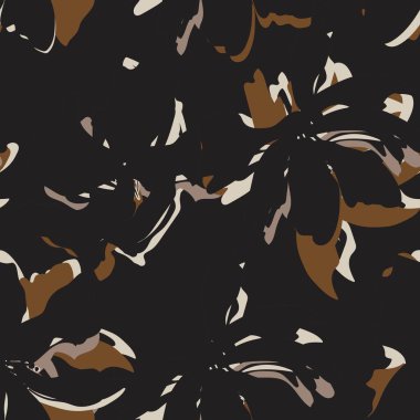 Çiçek fırçası darbeleri moda baskıları, grafikler, arka planlar ve el sanatları için pürüzsüz desen