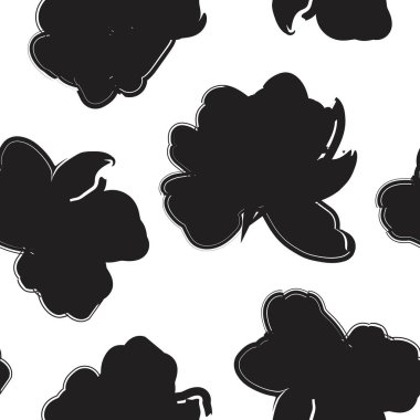 Çiçek fırçası darbeleri moda baskıları, grafikler, arka planlar ve el sanatları için pürüzsüz desen