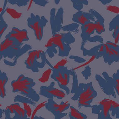 Çiçek fırçası darbeleri moda baskıları, grafikler, arka planlar ve el sanatları için pürüzsüz desen