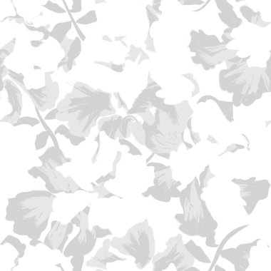 Çiçek fırçası darbeleri moda baskıları, grafikler, arka planlar ve el sanatları için pürüzsüz desen