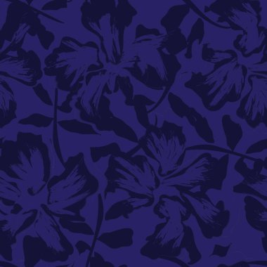 Çiçek fırçası darbeleri moda baskıları, grafikler, arka planlar ve el sanatları için pürüzsüz desen