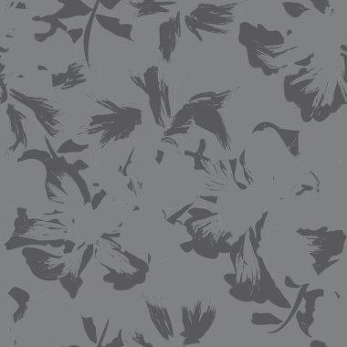 Çiçek fırçası darbeleri moda baskıları, grafikler, arka planlar ve el sanatları için pürüzsüz desen