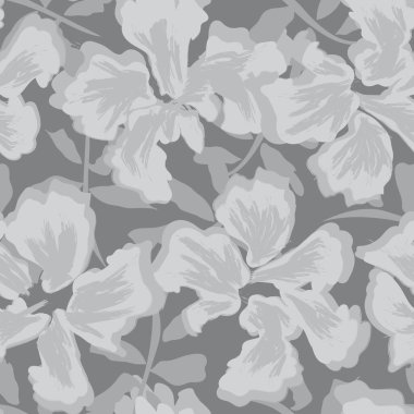 Çiçek fırçası darbeleri moda baskıları, grafikler, arka planlar ve el sanatları için pürüzsüz desen