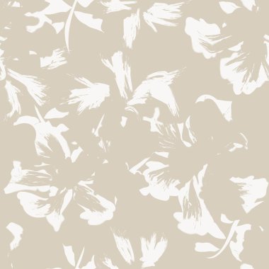 Çiçek fırçası darbeleri moda baskıları, grafikler, arka planlar ve el sanatları için pürüzsüz desen