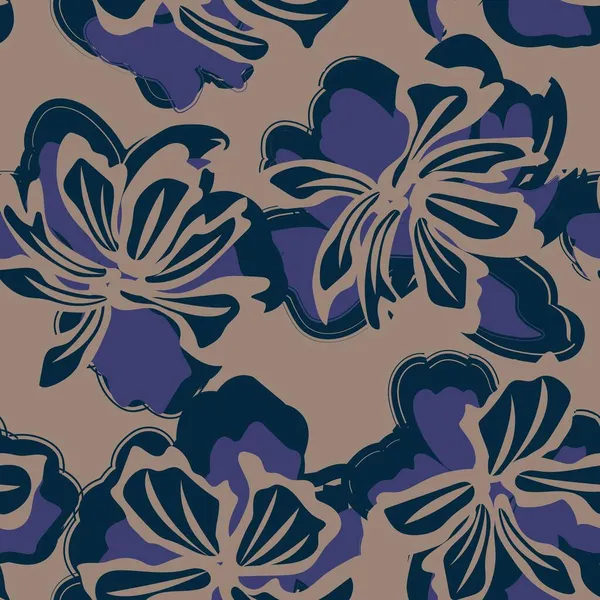 Floral Pinselstriche Nahtloser Musterhintergrund Für Modedrucke Grafiken Hintergründe Und Kunsthandwerk — Stockvektor