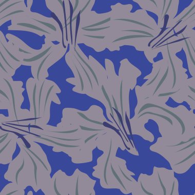 Çiçek fırçası darbeleri moda baskıları, grafikler, arka planlar ve el sanatları için pürüzsüz desen