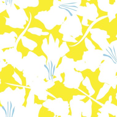 Çiçek fırçası darbeleri moda baskıları, grafikler, arka planlar ve el sanatları için pürüzsüz desen