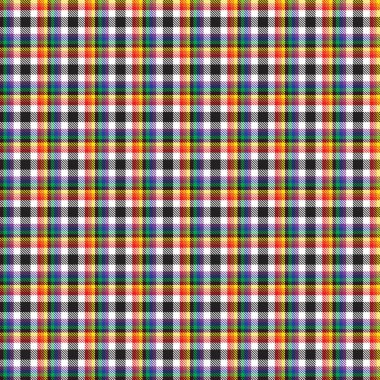 Gökkuşağı Ekoseli, kareli, ekose desenli moda tekstil ve grafikleri için uygun