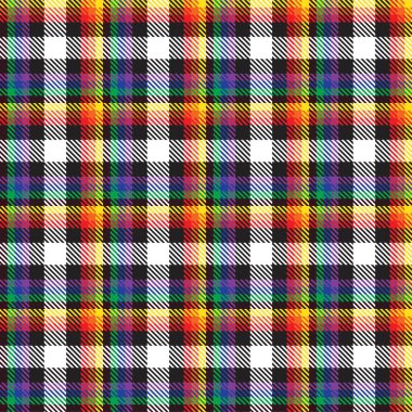 Gökkuşağı Ekoseli, kareli, ekose desenli moda tekstil ve grafikleri için uygun
