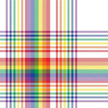 Gökkuşağı Ekoseli, kareli, ekose desenli moda tekstil ve grafikleri için uygun