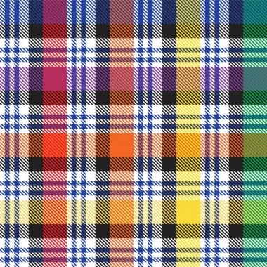 Gökkuşağı Ekoseli, kareli, ekose desenli moda tekstil ve grafikleri için uygun