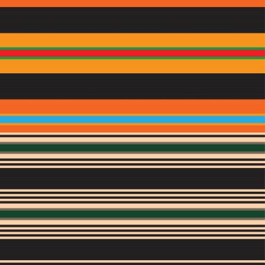 Moda tekstil ve grafikleri için çift Gökkuşağı çizgili kusursuz desen tasarımı