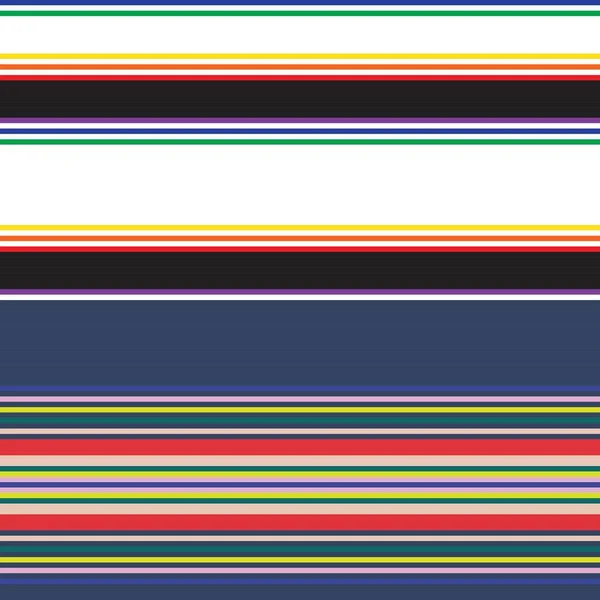 Double Rainbow Rayé Design Motif Sans Couture Pour Les Textiles — Image vectorielle