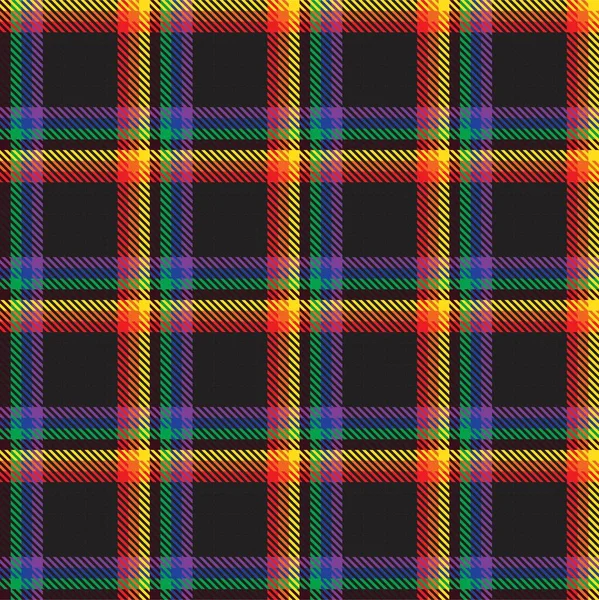 Rainbow Plaed Checked Tartan Seamless Paterial Appeared Fashion Textiles Graphics — стоковий вектор