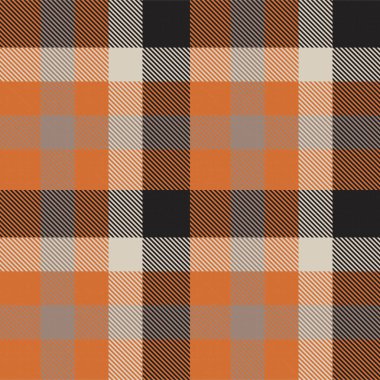 Moda tekstil ve grafikleri için uygun turuncu Ombre ekose desenli kusursuz desen
