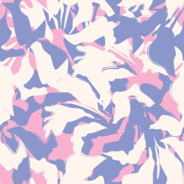 Çiçek fırçası darbeleri moda baskıları, grafikler, arka planlar ve el sanatları için pürüzsüz desen