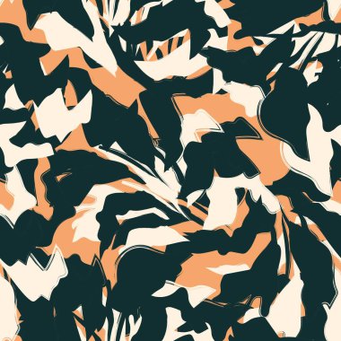 Çiçek fırçası darbeleri moda baskıları, grafikler, arka planlar ve el sanatları için pürüzsüz desen