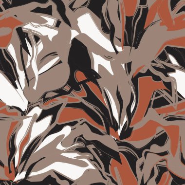 Çiçek fırçası darbeleri moda baskıları, grafikler, arka planlar ve el sanatları için pürüzsüz desen