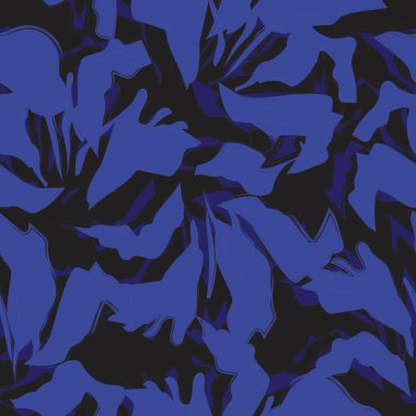 Çiçek fırçası darbeleri moda baskıları, grafikler, arka planlar ve el sanatları için pürüzsüz desen