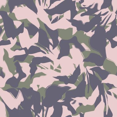 Çiçek fırçası darbeleri moda baskıları, grafikler, arka planlar ve el sanatları için pürüzsüz desen