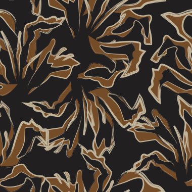 Çiçek fırçası darbeleri moda baskıları, grafikler, arka planlar ve el sanatları için pürüzsüz desen