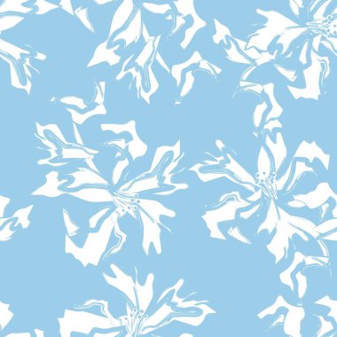 Çiçek fırçası darbeleri moda baskıları, grafikler, arka planlar ve el sanatları için pürüzsüz desen