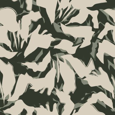 Çiçek fırçası darbeleri moda baskıları, grafikler, arka planlar ve el sanatları için pürüzsüz desen