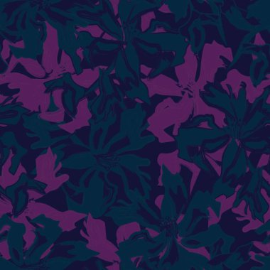 Çiçek fırçası darbeleri moda baskıları, grafikler, arka planlar ve el sanatları için pürüzsüz desen