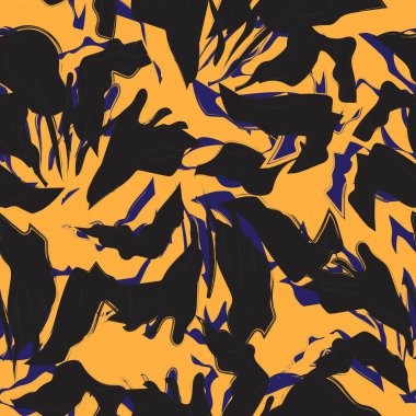 Çiçek fırçası darbeleri moda baskıları, grafikler, arka planlar ve el sanatları için pürüzsüz desen