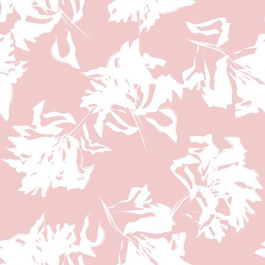 Çiçek fırçası darbeleri moda baskıları, grafikler, arka planlar ve el sanatları için pürüzsüz desen