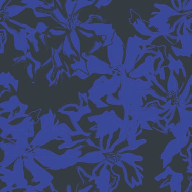 Çiçek fırçası darbeleri moda baskıları, grafikler, arka planlar ve el sanatları için pürüzsüz desen