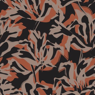 Çiçek fırçası darbeleri moda baskıları, grafikler, arka planlar ve el sanatları için pürüzsüz desen