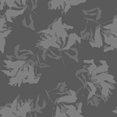 Çiçek fırçası darbeleri moda baskıları, grafikler, arka planlar ve el sanatları için pürüzsüz desen