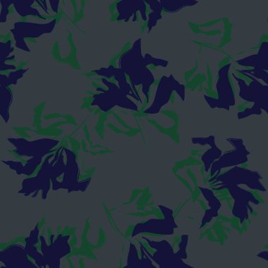 Çiçek fırçası darbeleri moda baskıları, grafikler, arka planlar ve el sanatları için pürüzsüz desen