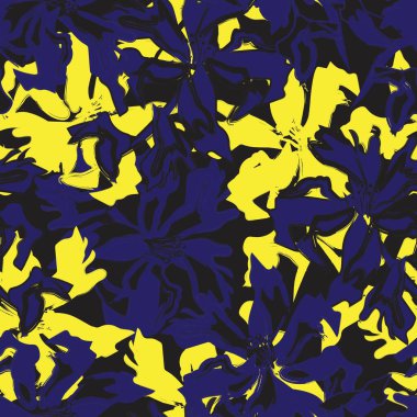 Çiçek fırçası darbeleri moda baskıları, grafikler, arka planlar ve el sanatları için pürüzsüz desen