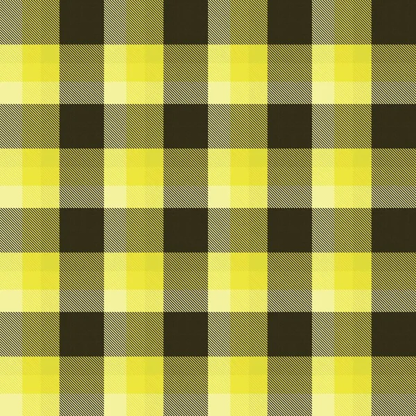 Żółty Ombre Plaid Teksturowany Bezszwowy Wzór Nadaje Się Mody Tekstyliów — Wektor stockowy