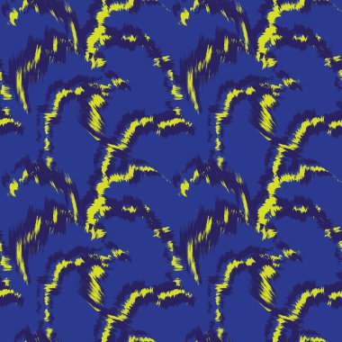 Moda tekstil, ev eşyaları, grafikler, arka planlar için soyut fırça desenli kürk tasarımı