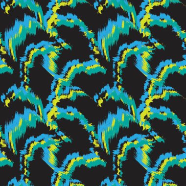 Moda tekstil, ev eşyaları, grafikler, arka planlar için soyut fırça desenli kürk tasarımı