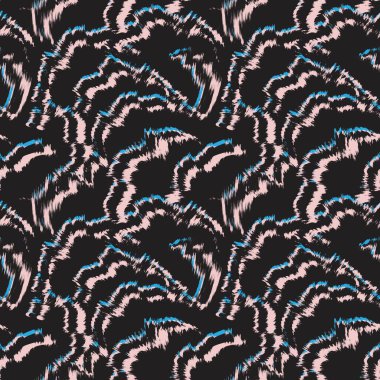 Moda tekstil, ev eşyaları, grafikler, arka planlar için soyut fırça desenli kürk tasarımı