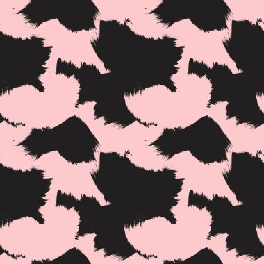 Moda tekstil, ev eşyaları, grafikler, arka planlar için soyut fırça desenli kürk tasarımı