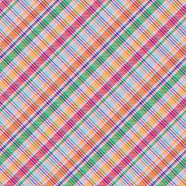 Gökkuşağı Pastel Çapraz Ekose Tartan desensiz desen tasarımı moda tekstil ve grafikleri için uygundur