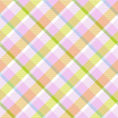 Gökkuşağı Pastel Çapraz Ekose Tartan desensiz desen tasarımı moda tekstil ve grafikleri için uygundur