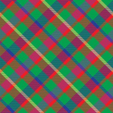 Gökkuşağı Çapraz Ekoseli Tartan Moda tekstil ve grafikleri için uygun desensiz desen tasarımı