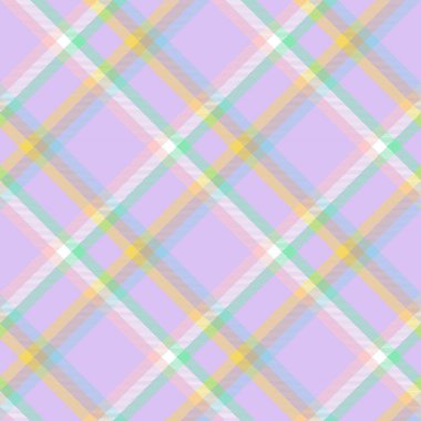 Gökkuşağı Pastel Çapraz Ekose Tartan desensiz desen tasarımı moda tekstil ve grafikleri için uygundur