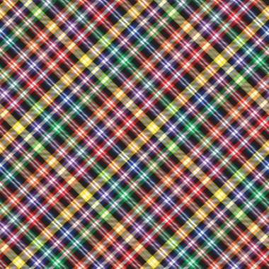 Gökkuşağı Çapraz Ekoseli Tartan Moda tekstil ve grafikleri için uygun desensiz desen tasarımı
